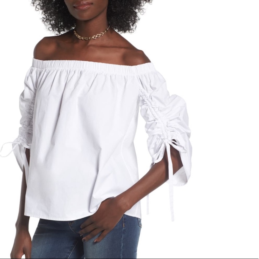 NEW! Cinched over shoulder top